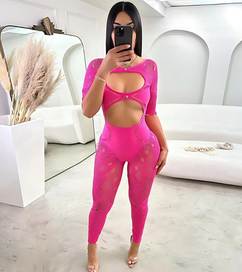 Sexy Pink Jumpsuit